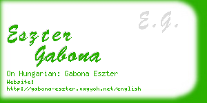 eszter gabona business card